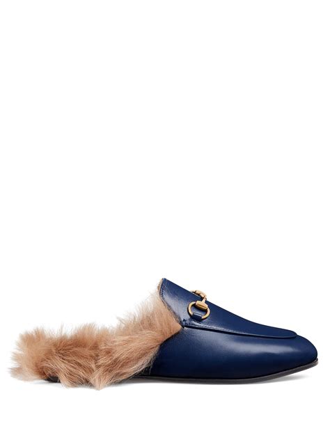 navy blue gucci loafers|gucci fur loafers women's.